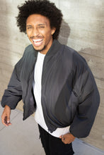 Load image into Gallery viewer, Eptm - Capital cropped bomber charcoal