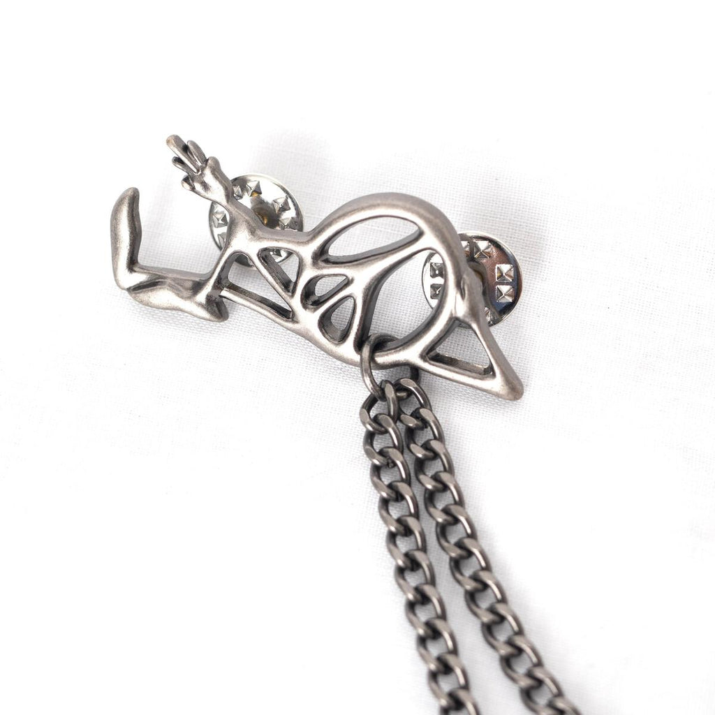 Jungles - Peace Man Brooch , metal chain