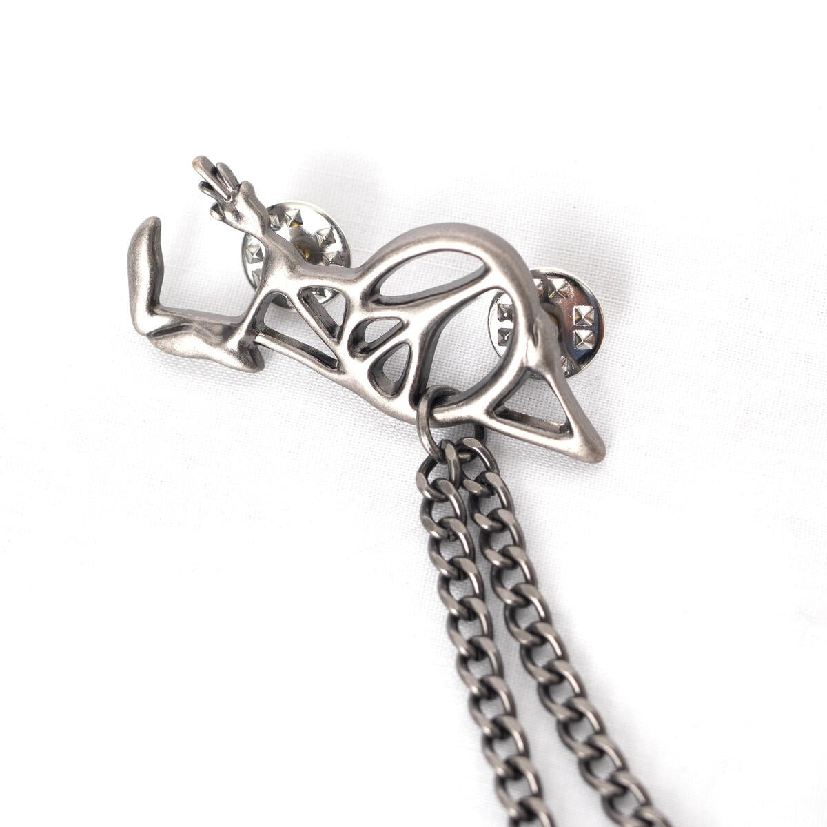 Jungles - Peace Man Brooch , metal chain