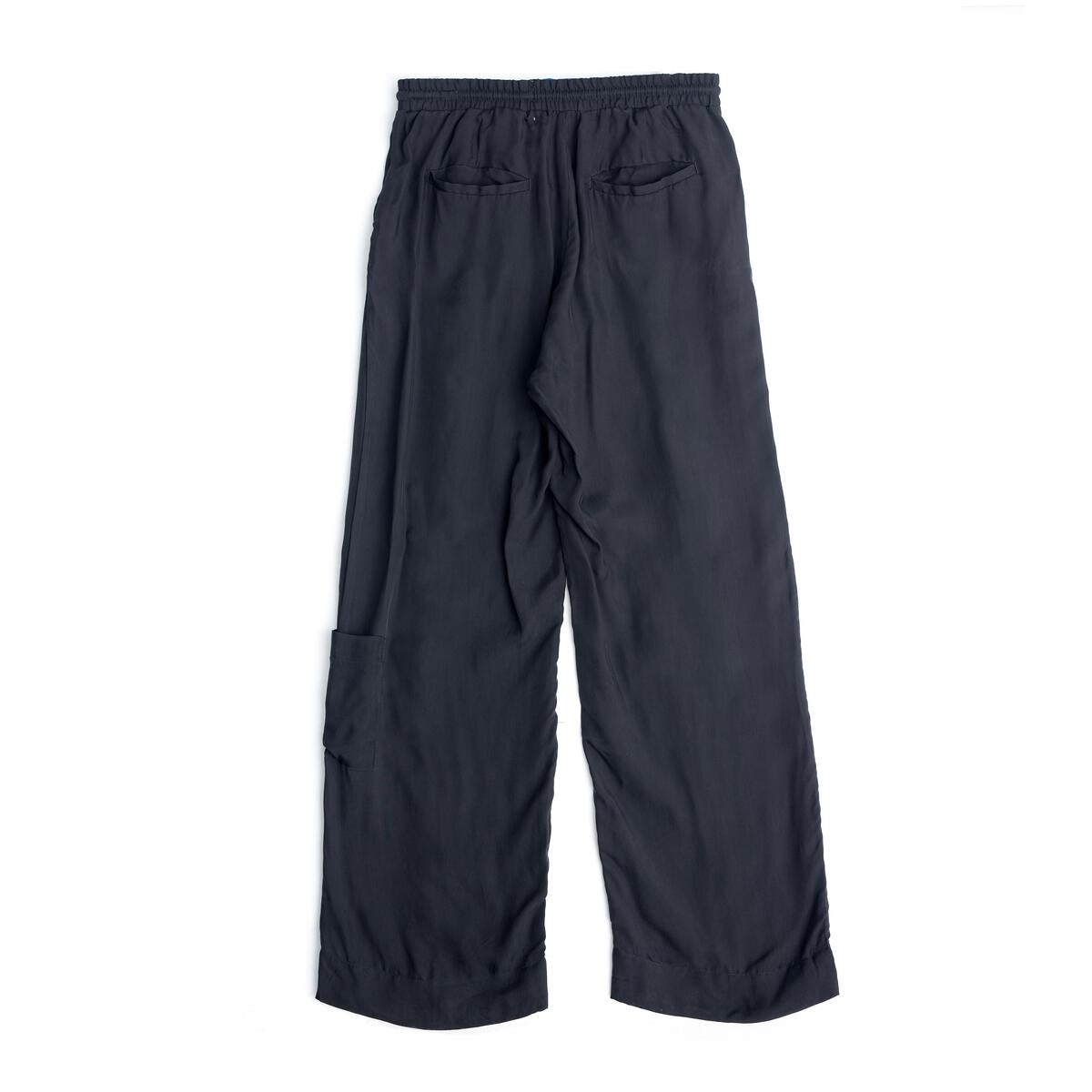 Jungles - Design For Peace Of Mind Cupro Pant , black vegan silk
