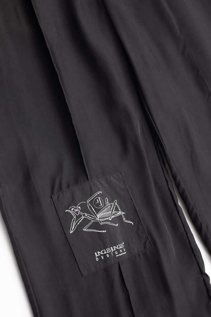 Jungles - Design For Peace Of Mind Cupro Pant , black vegan silk