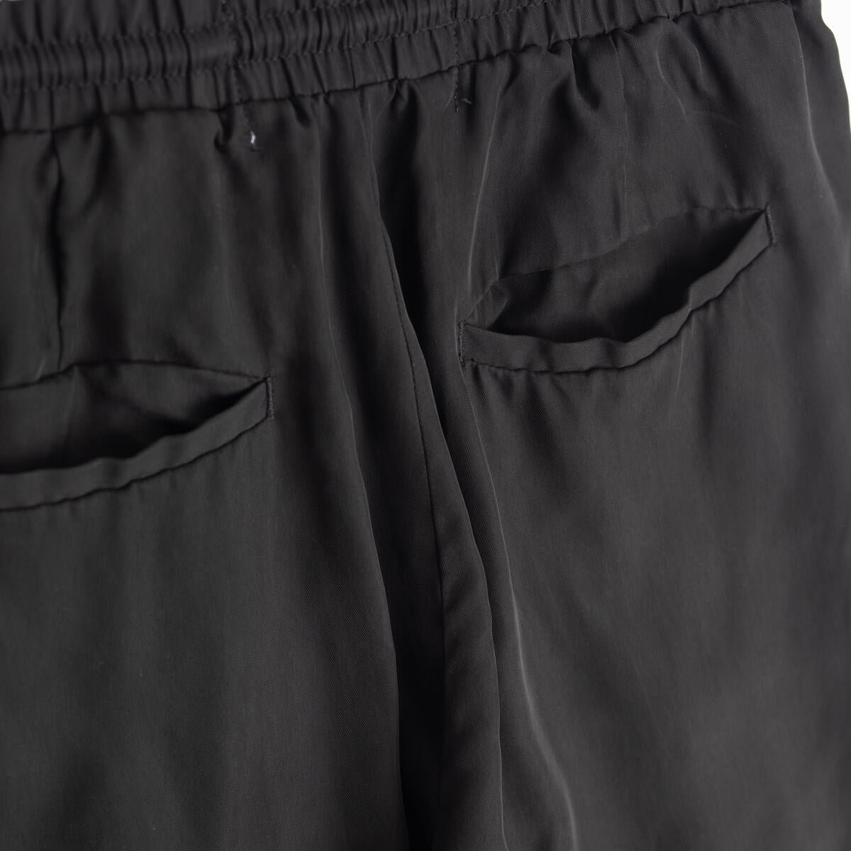 Jungles - Design For Peace Of Mind Cupro Pant , black vegan silk