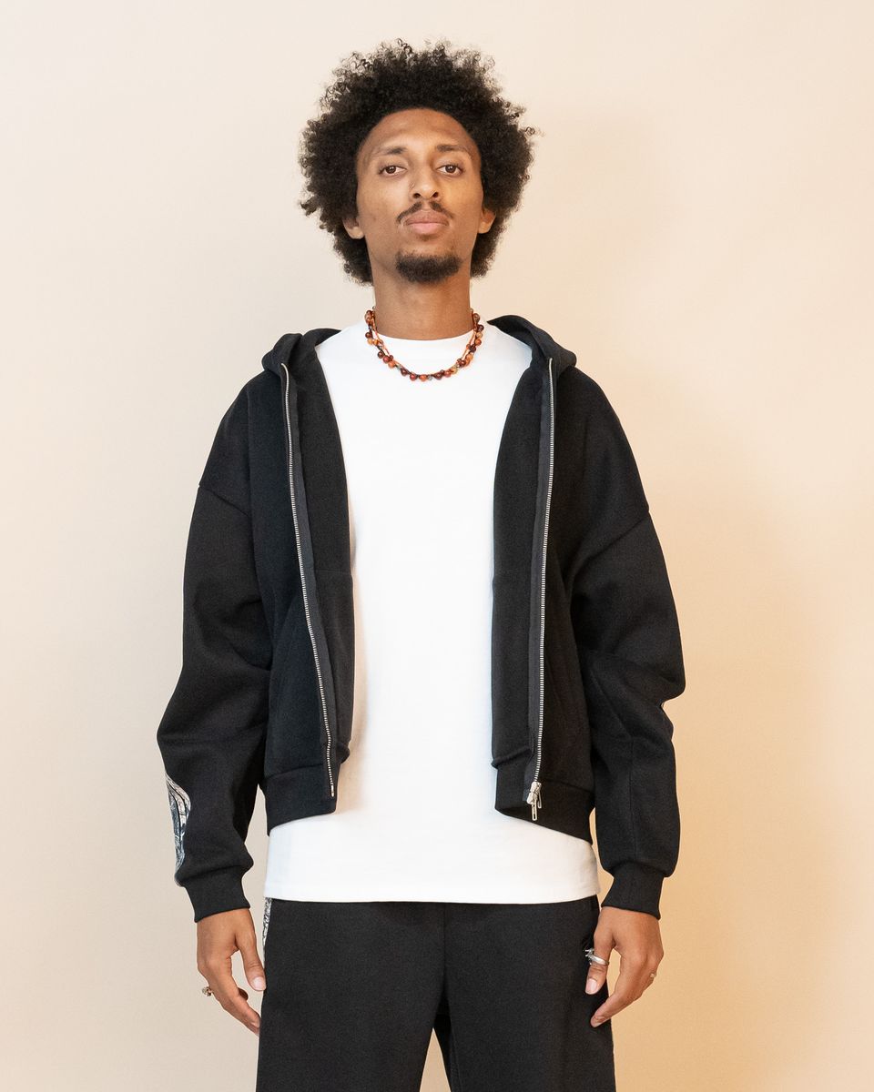 Eptm - Real camo zip up hoodie , black