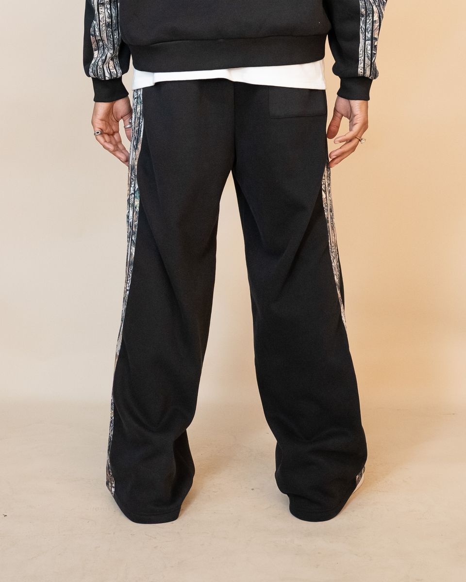 Eptm - Real camo striped baggy Pants,  black