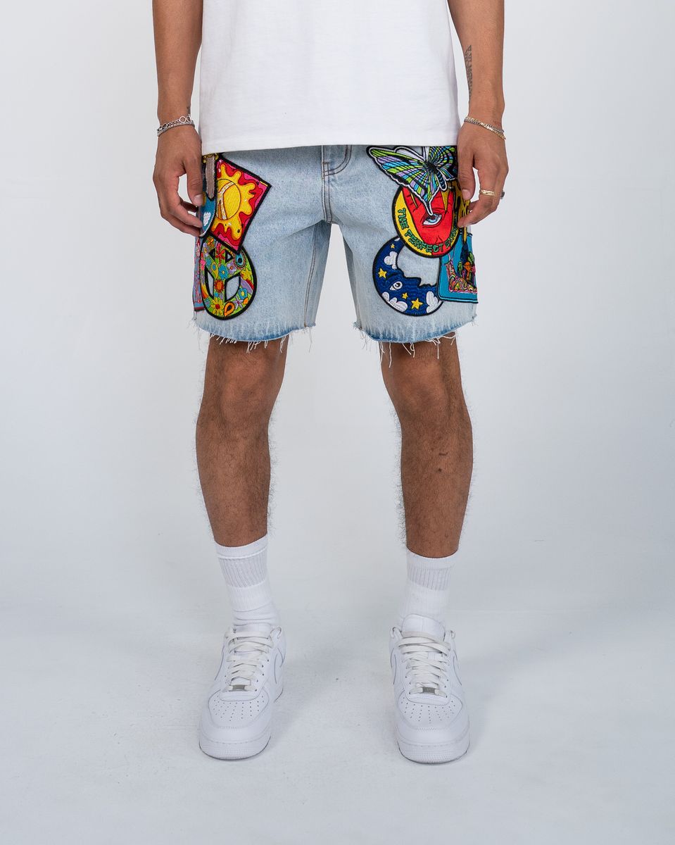 Eptm - Trippy denim shorts