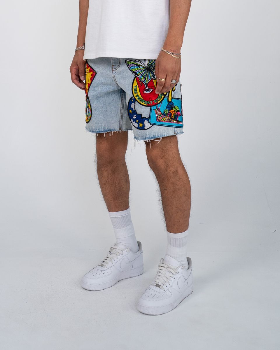 Eptm - Trippy denim shorts
