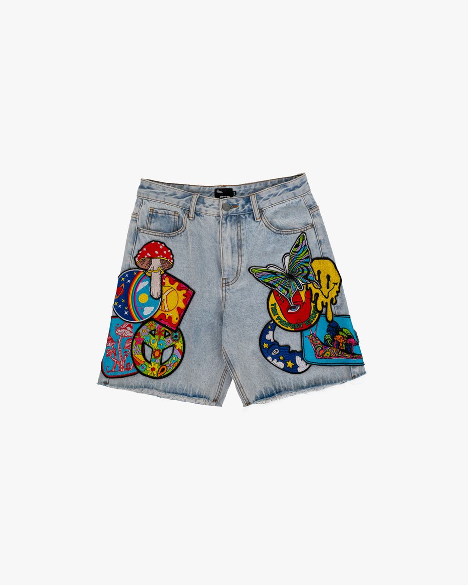 Eptm - Trippy denim shorts