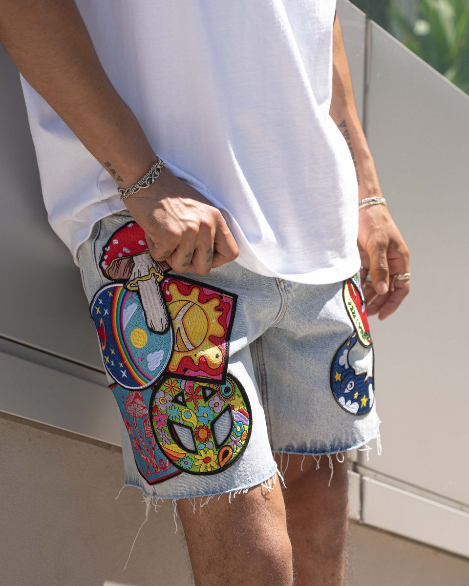 Eptm - Trippy denim shorts