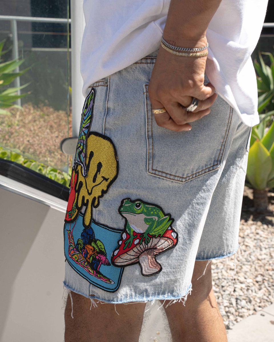 Eptm - Trippy denim shorts