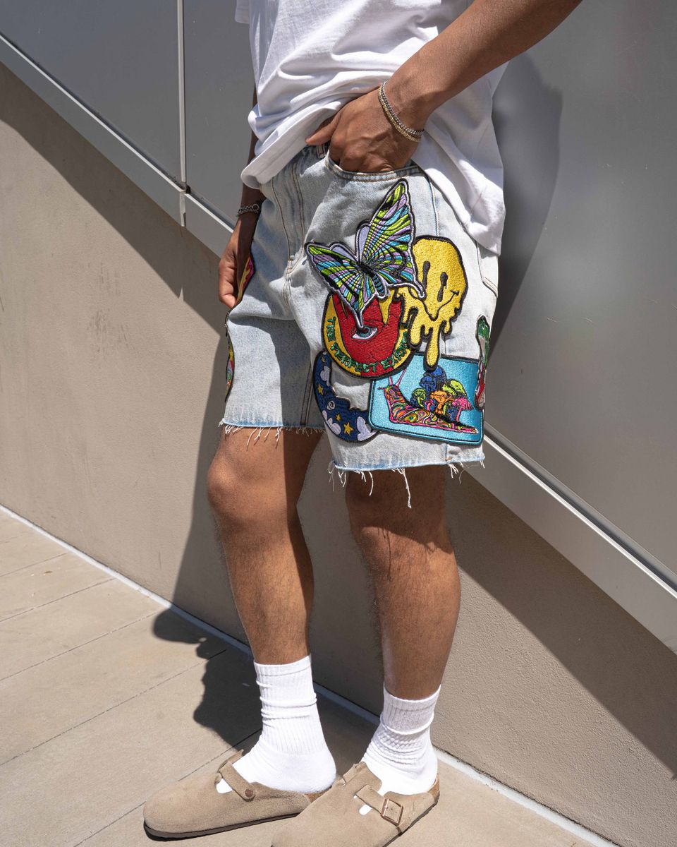 Eptm - Trippy denim shorts