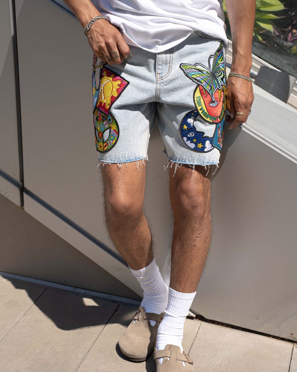Eptm - Trippy denim shorts