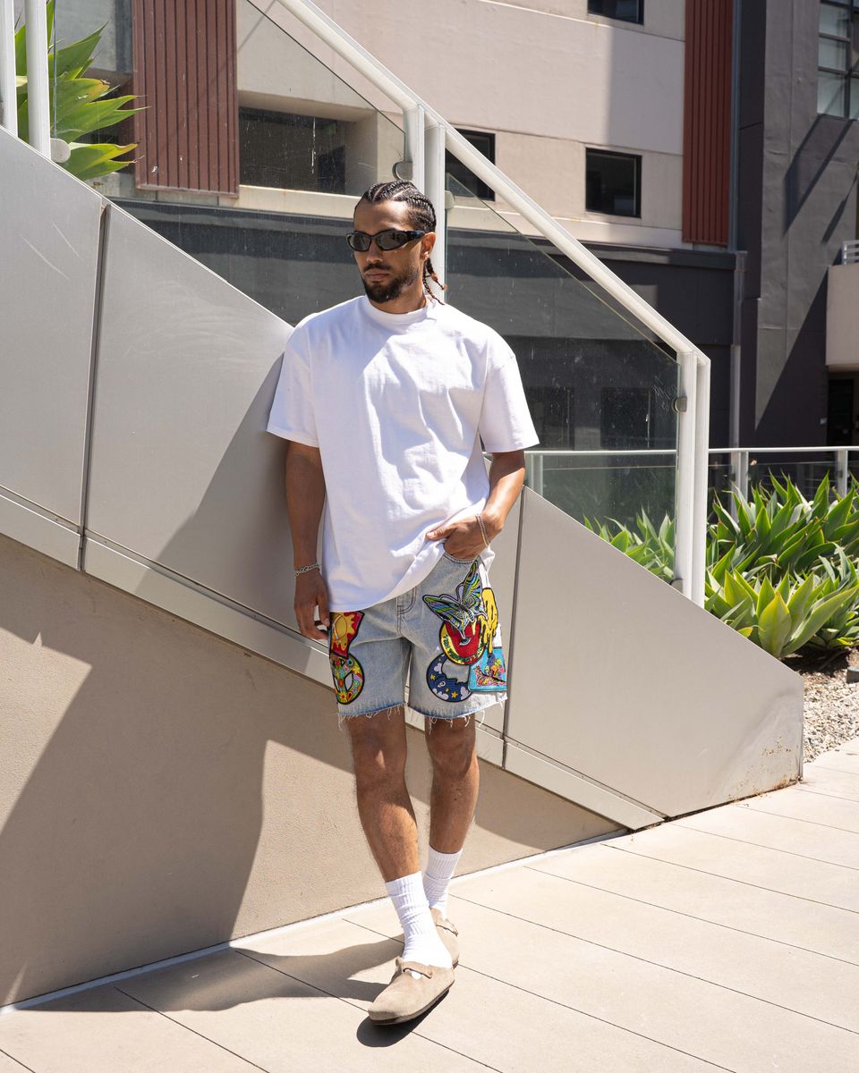 Eptm - Trippy denim shorts