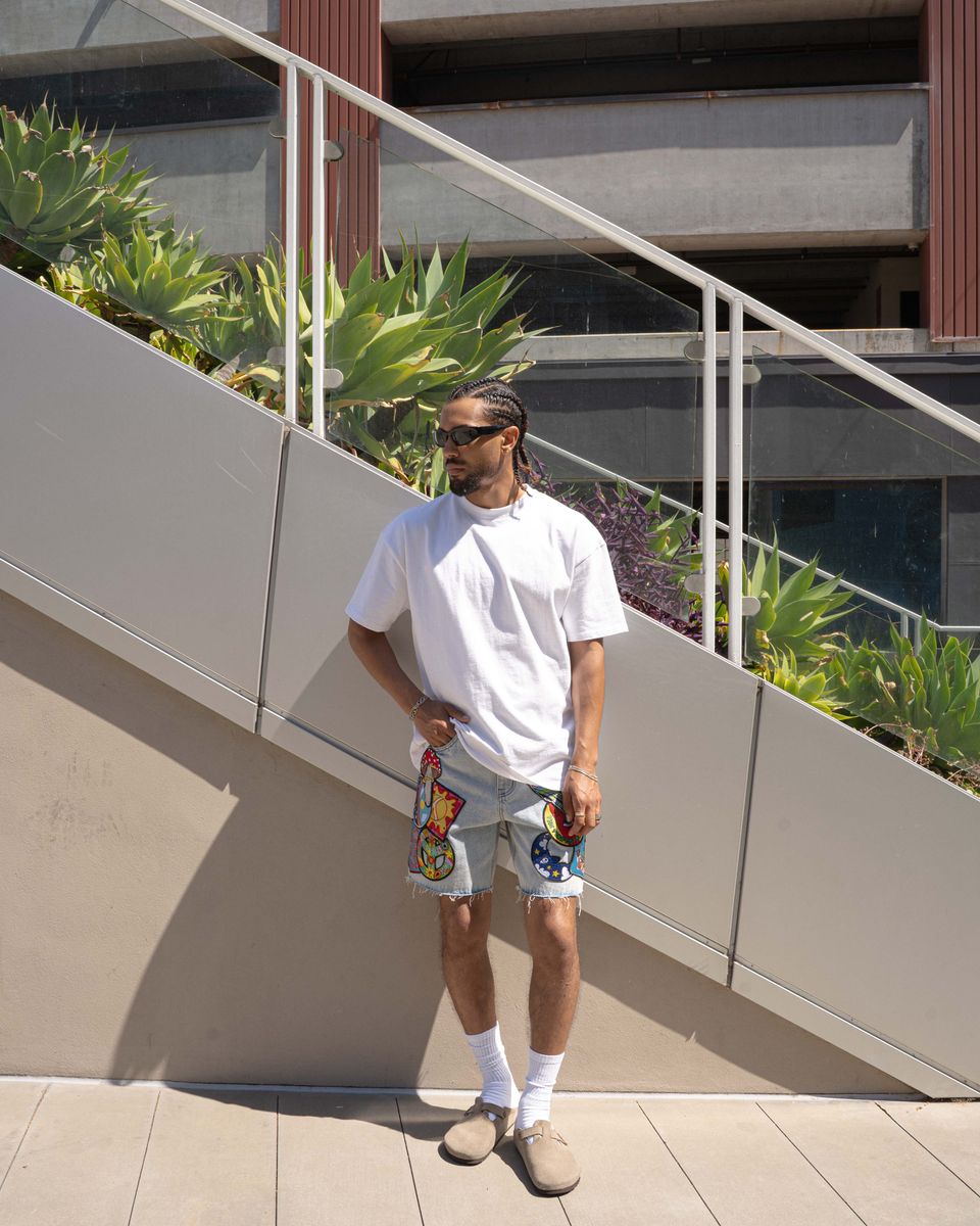 Eptm - Trippy denim shorts