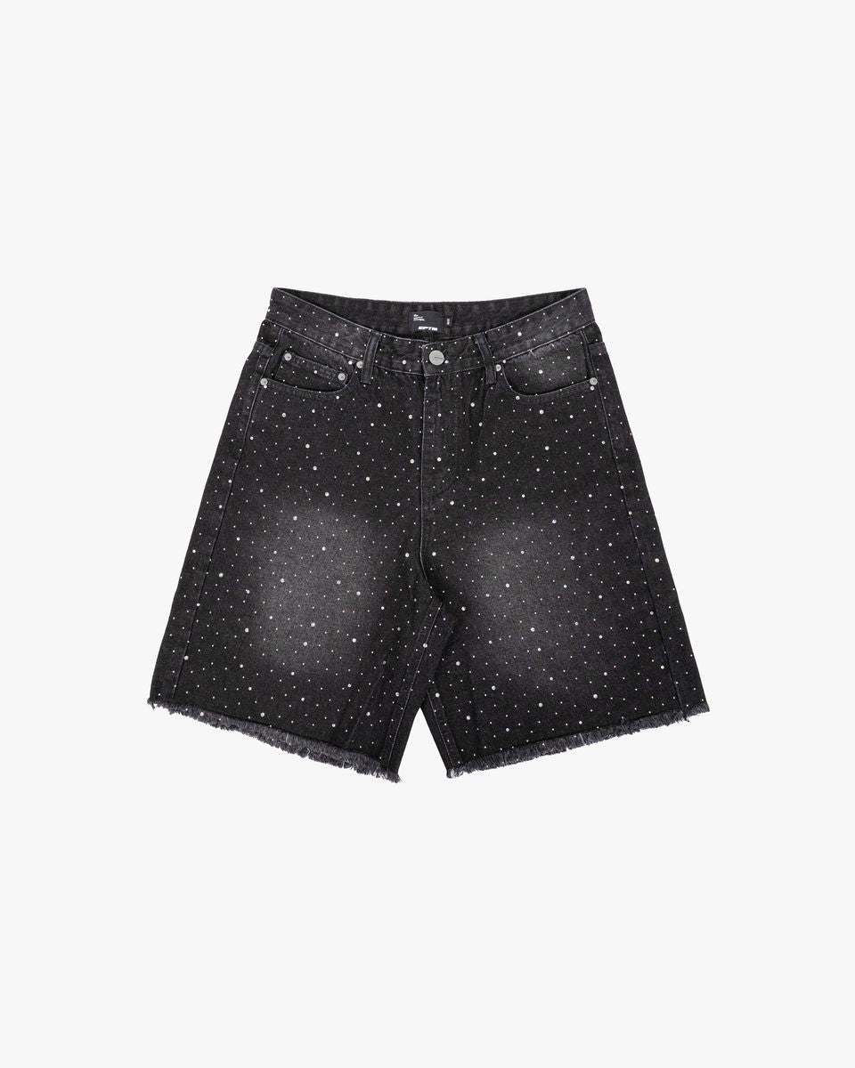 Eptm - Crystal denim shorts black