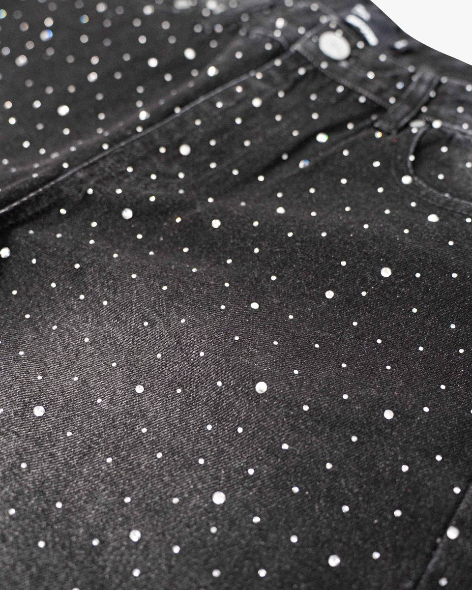 Eptm - Crystal denim shorts black