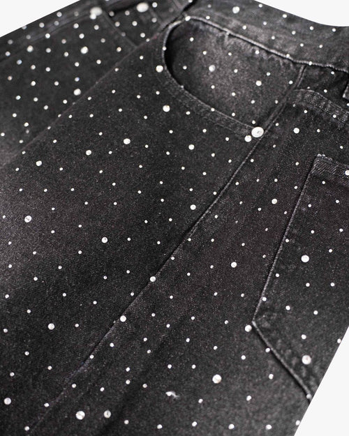 Eptm - Crystal denim shorts black
