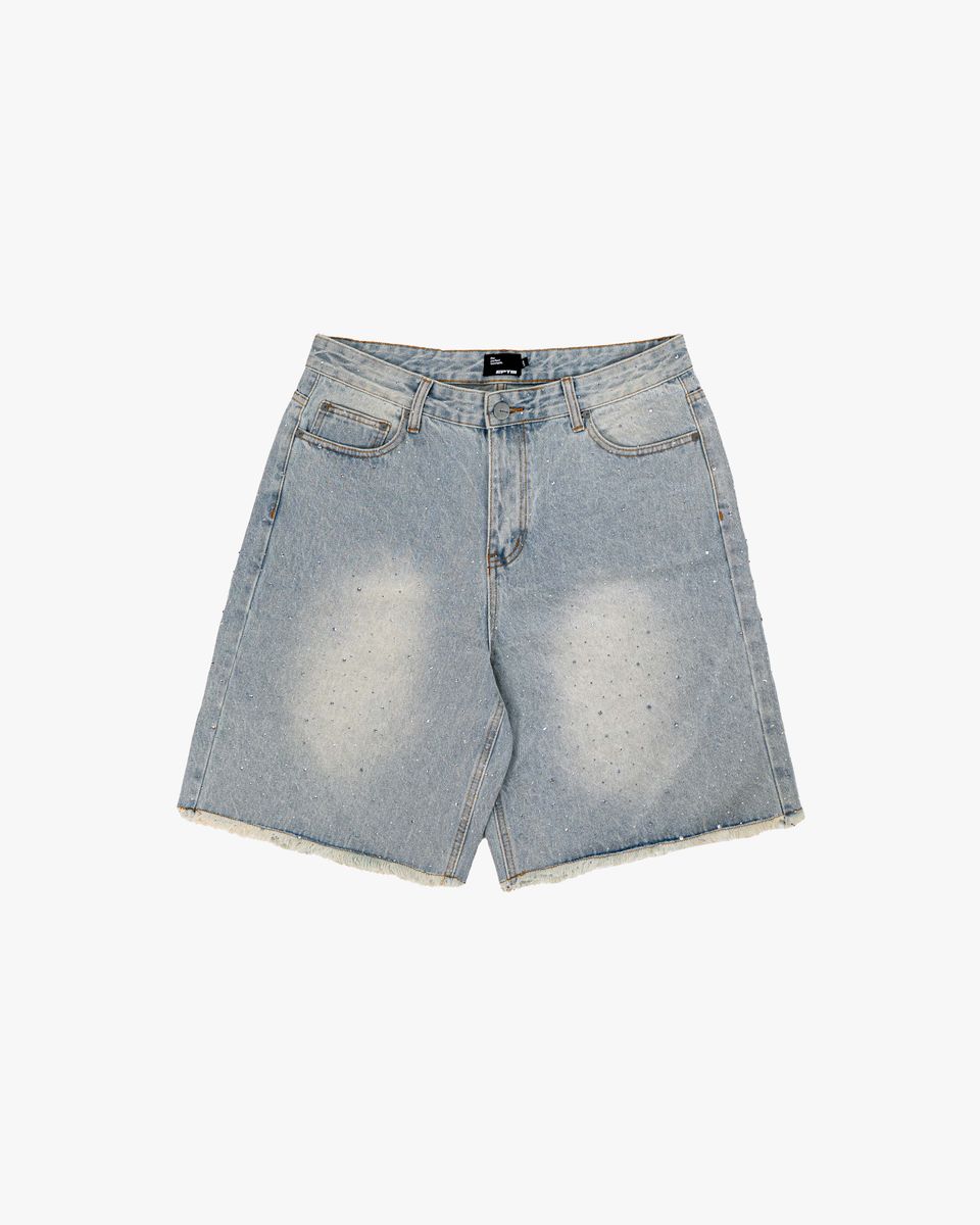 Eptm - Crystal denim shorts light blue