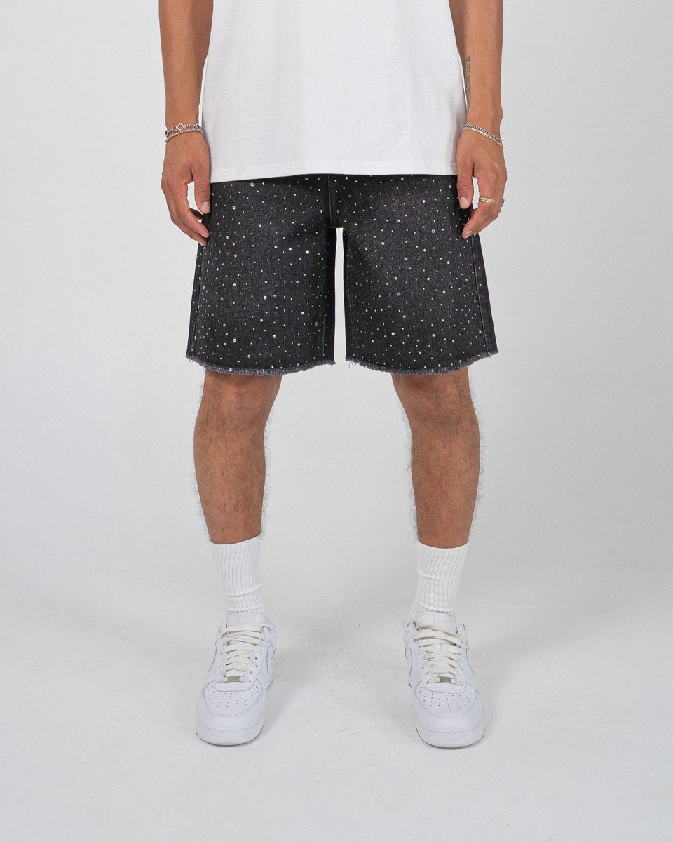 Eptm - Crystal denim shorts black