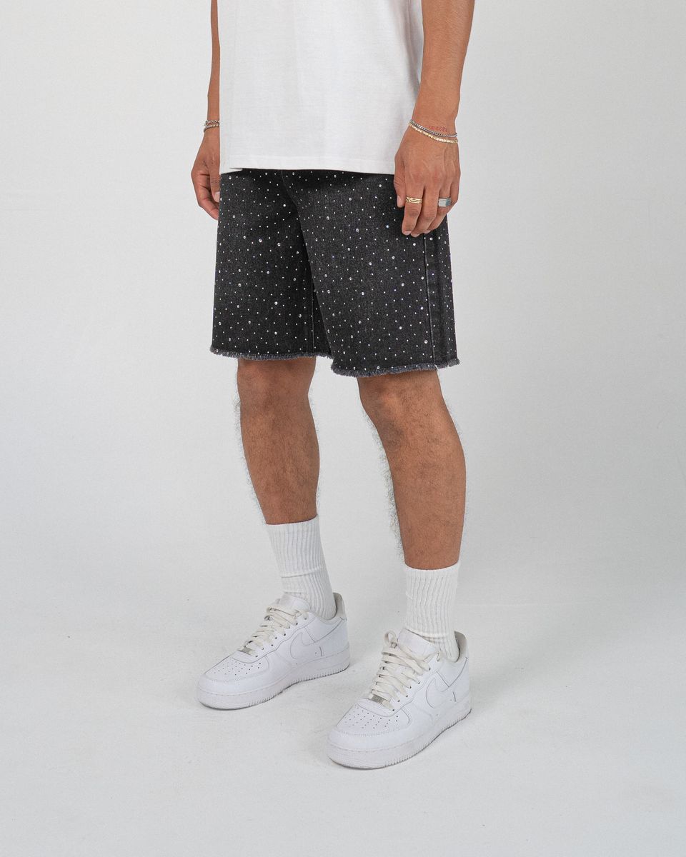 Eptm - Crystal denim shorts black