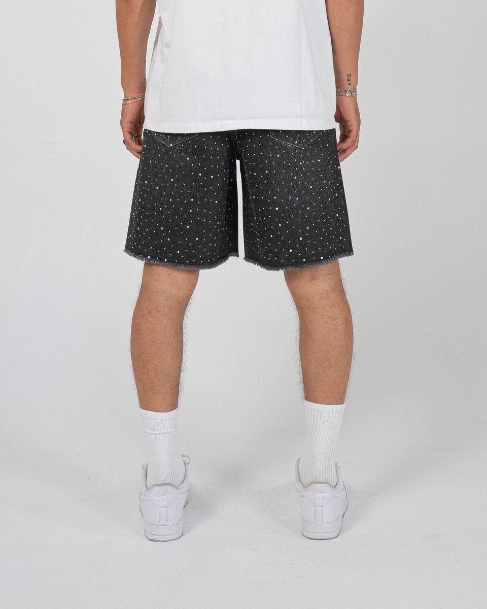 Eptm - Crystal denim shorts black