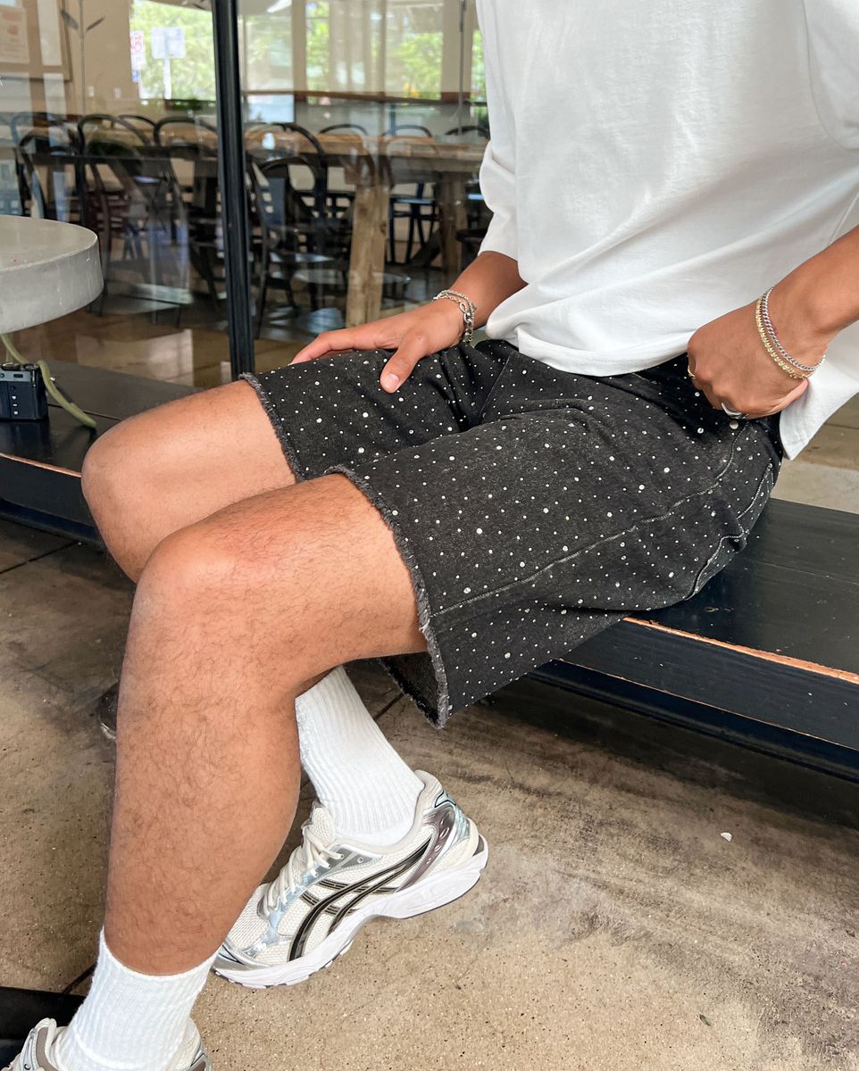 Eptm - Crystal denim shorts black