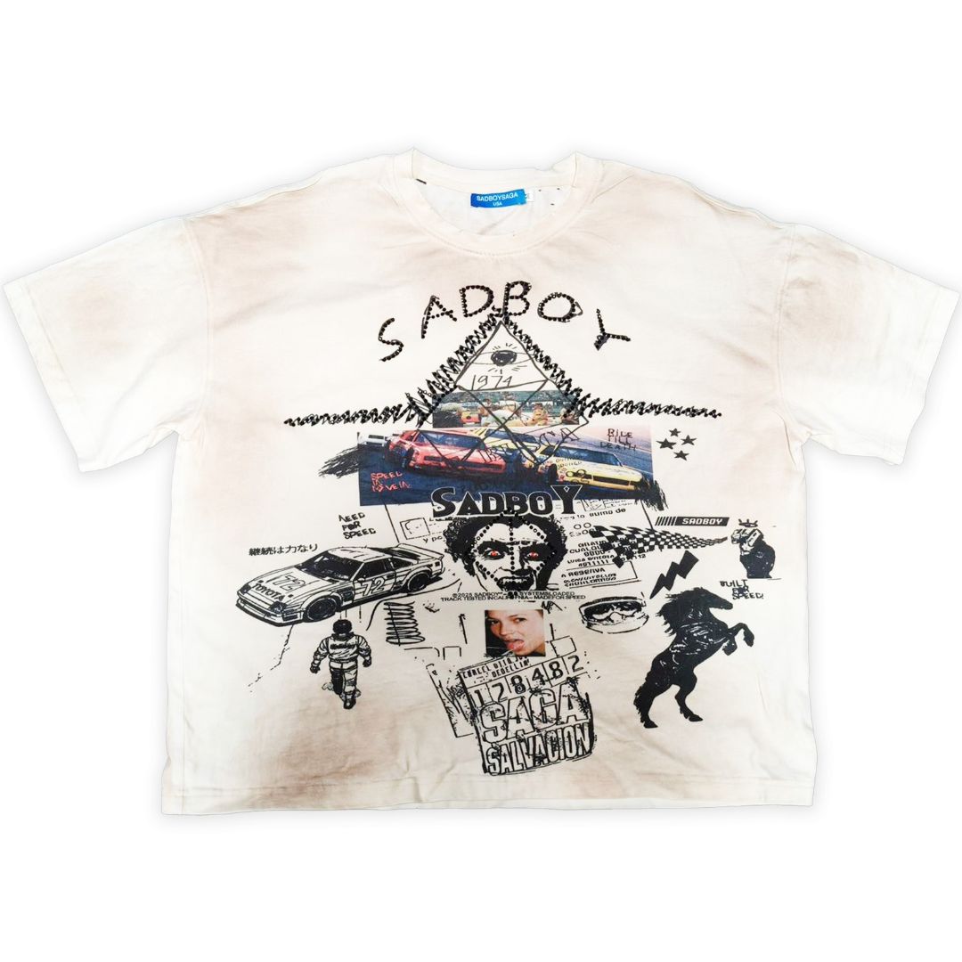 Sadboy Saga : Rockstar tshirt cream