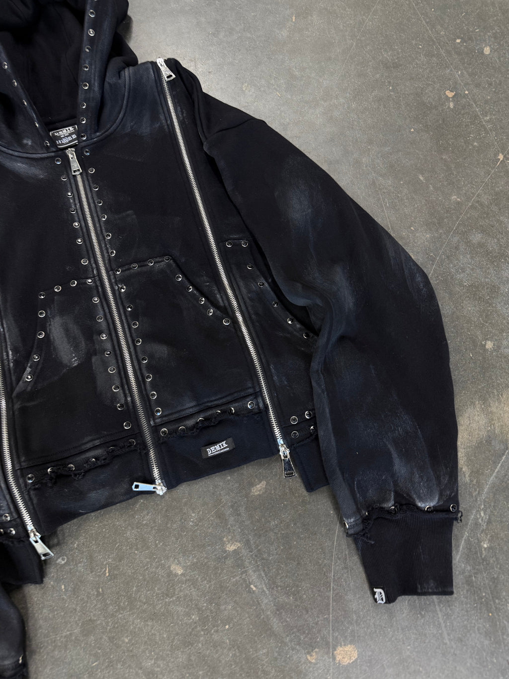 Demik - Black diamond 3x zip up hoodie