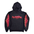 Alone Star - Gradient tribal hoodie - blk , red