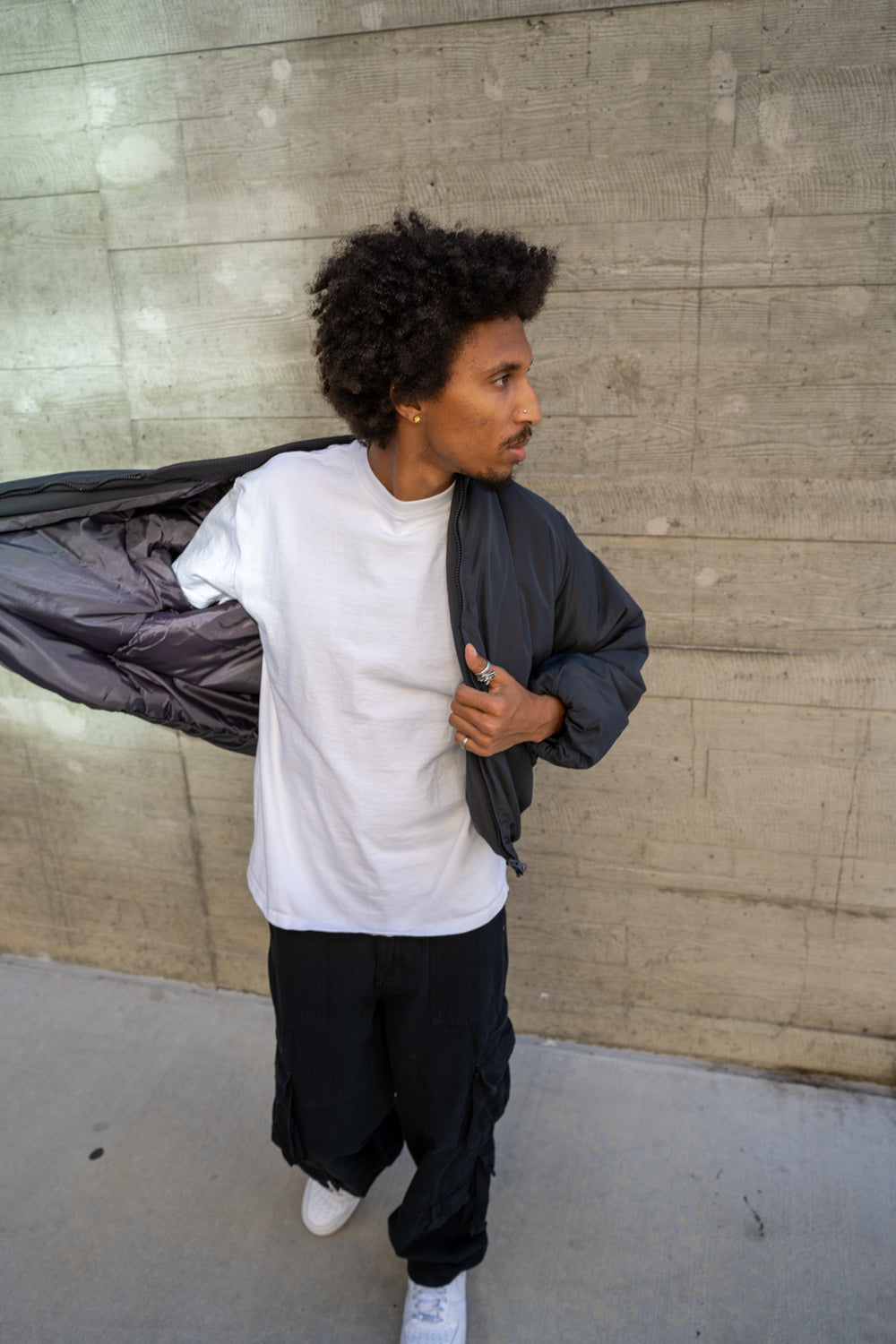Eptm - Capital cropped bomber charcoal