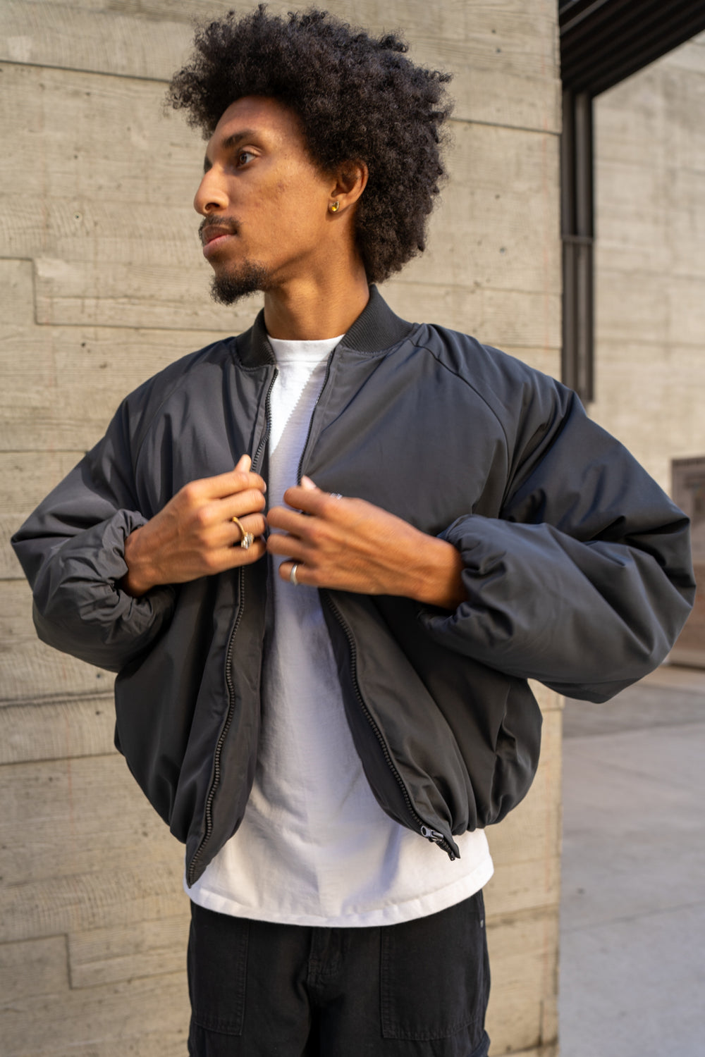 Eptm - Capital cropped bomber charcoal