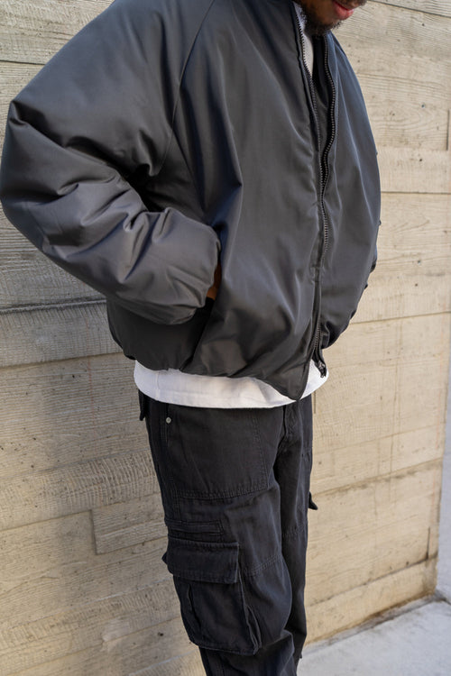 Eptm - Capital cropped bomber charcoal