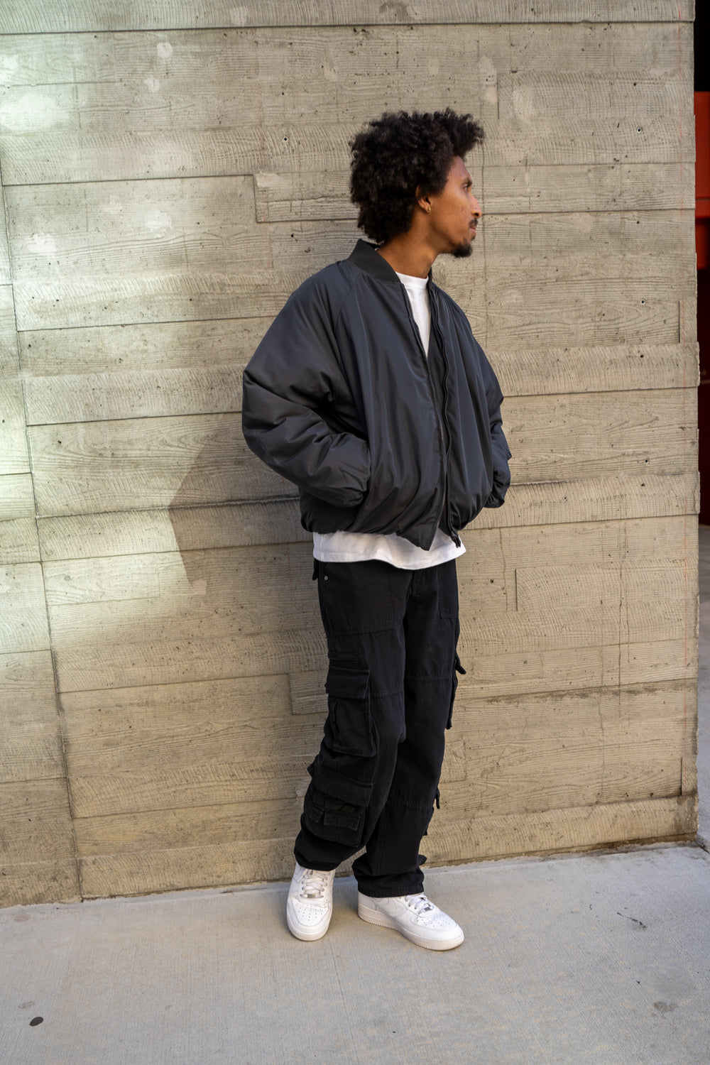 Eptm - Capital cropped bomber charcoal