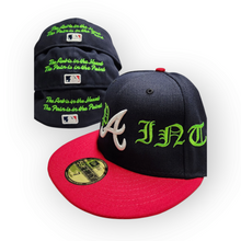 Load image into Gallery viewer, Paint custom Atlanta fitted - nvy/rd
