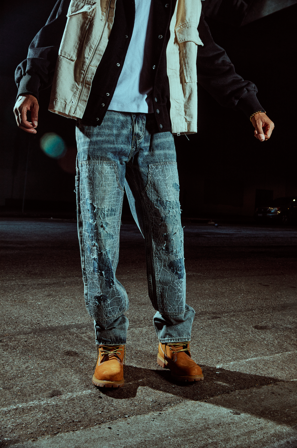 Embellish ; Carweb Straight Carpenter Denim (Acid Wash)