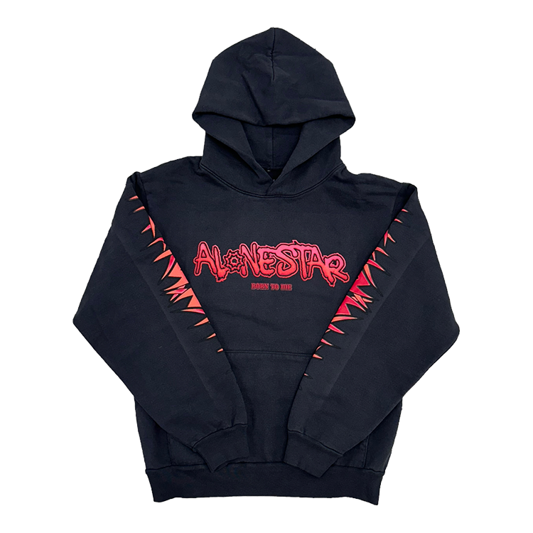 Alone Star - Gradient tribal hoodie - blk , red