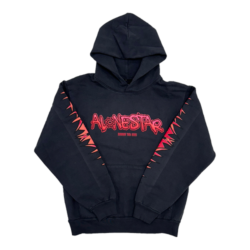 Alone Star - Gradient tribal hoodie - blk , red