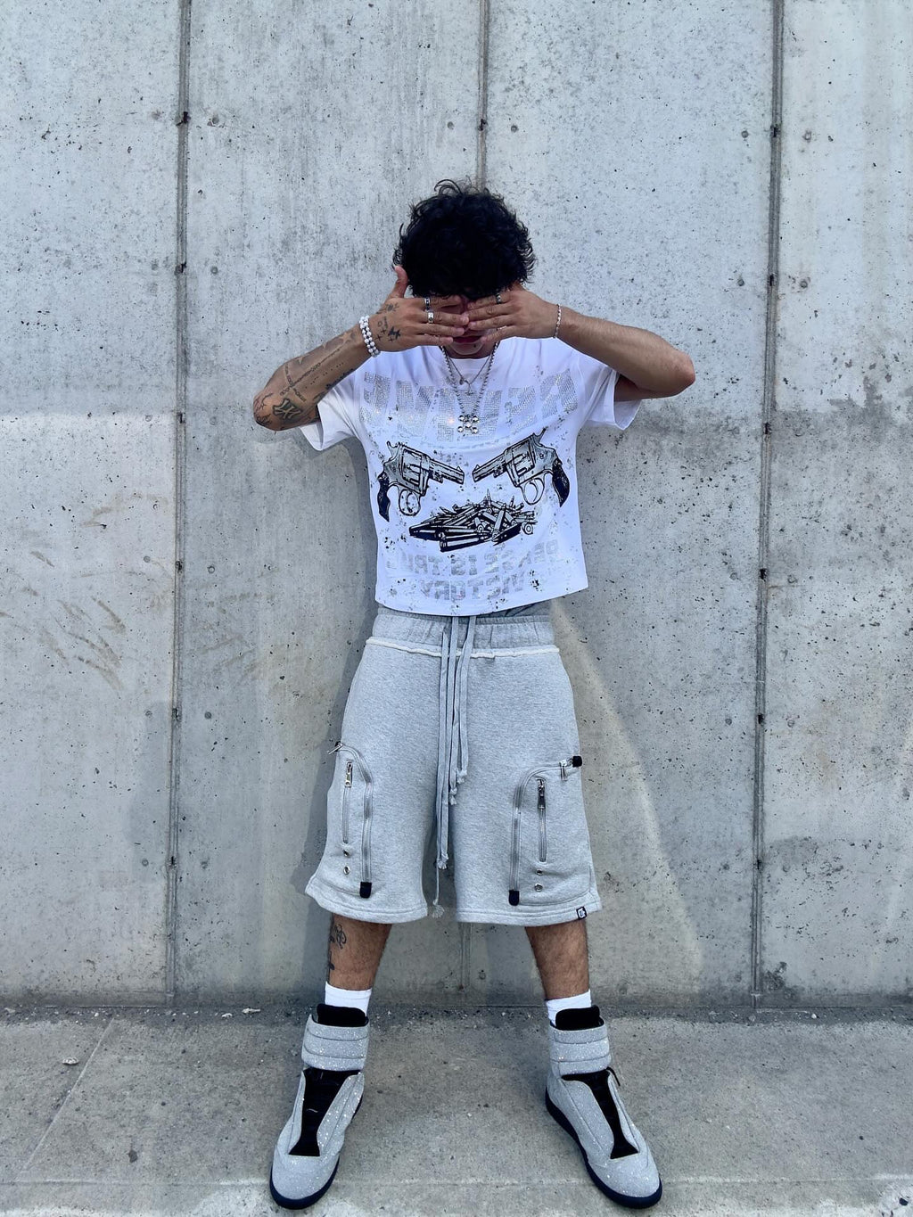 Demik - Grey zip plus shorts