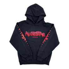 Load image into Gallery viewer, Alone Star - Gradient tribal hoodie - blk , red
