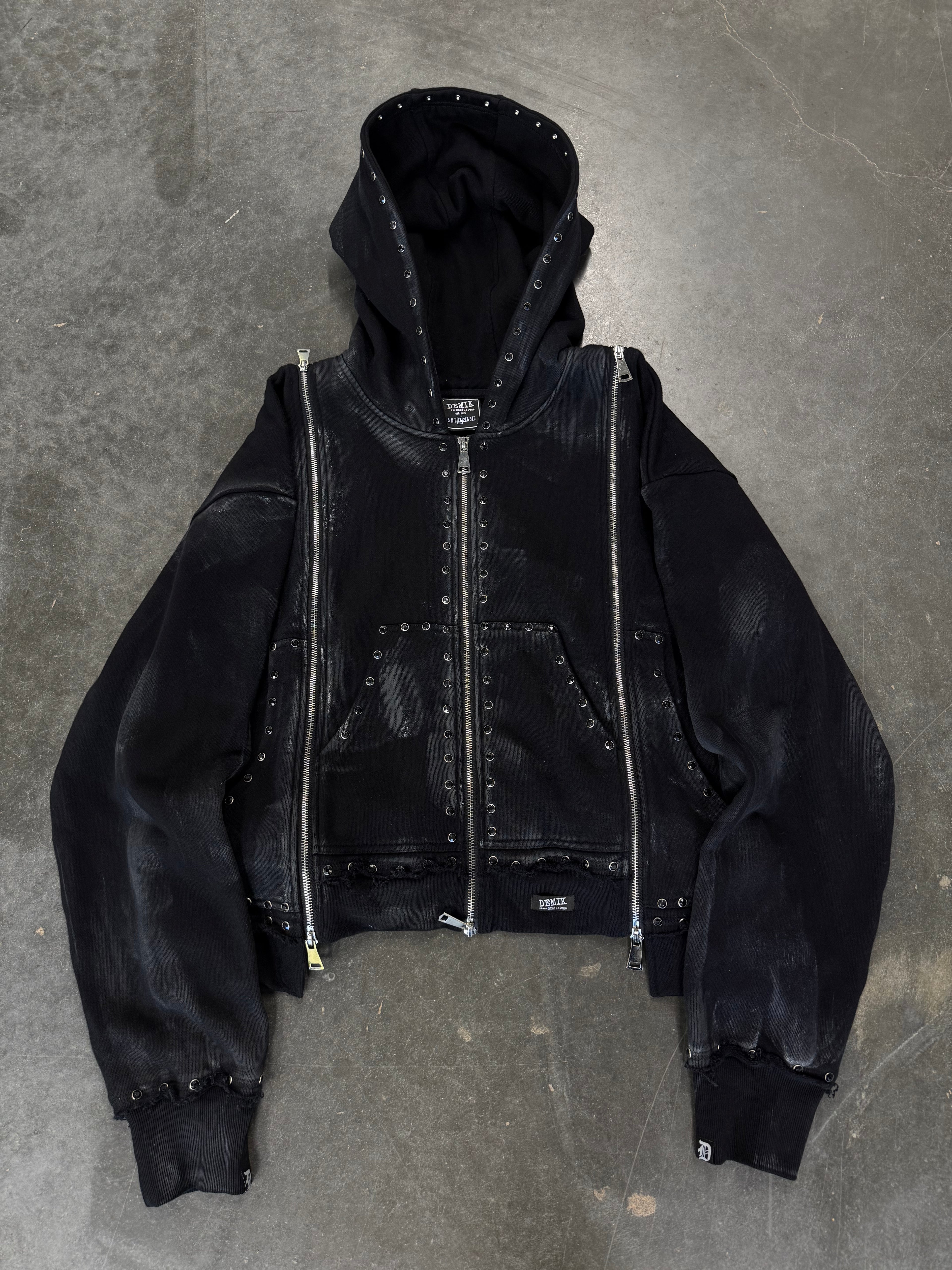 Demik - Black diamond 3x zip up hoodie