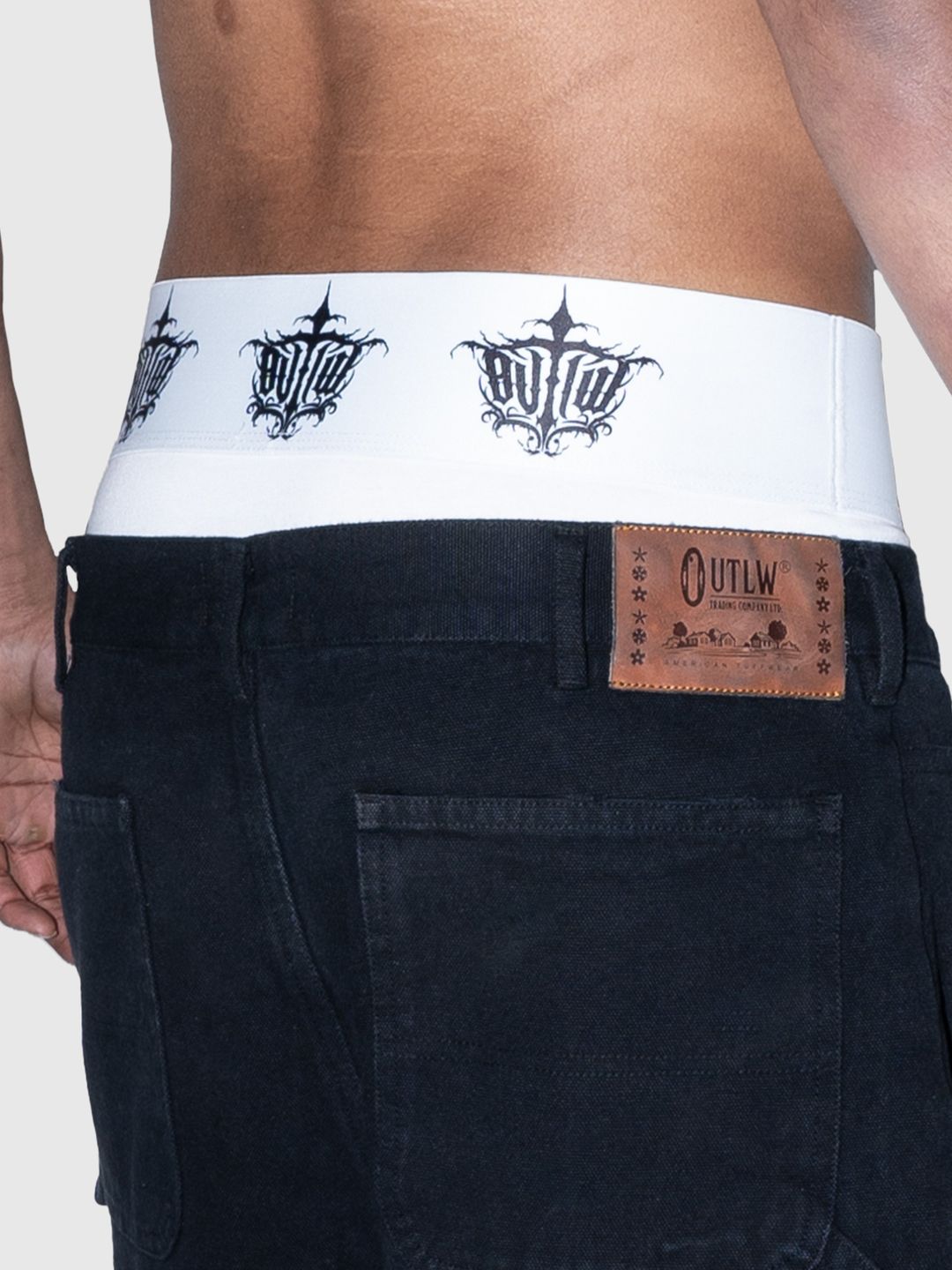 Outlw - Embroidered "westworld" Work Pant , black