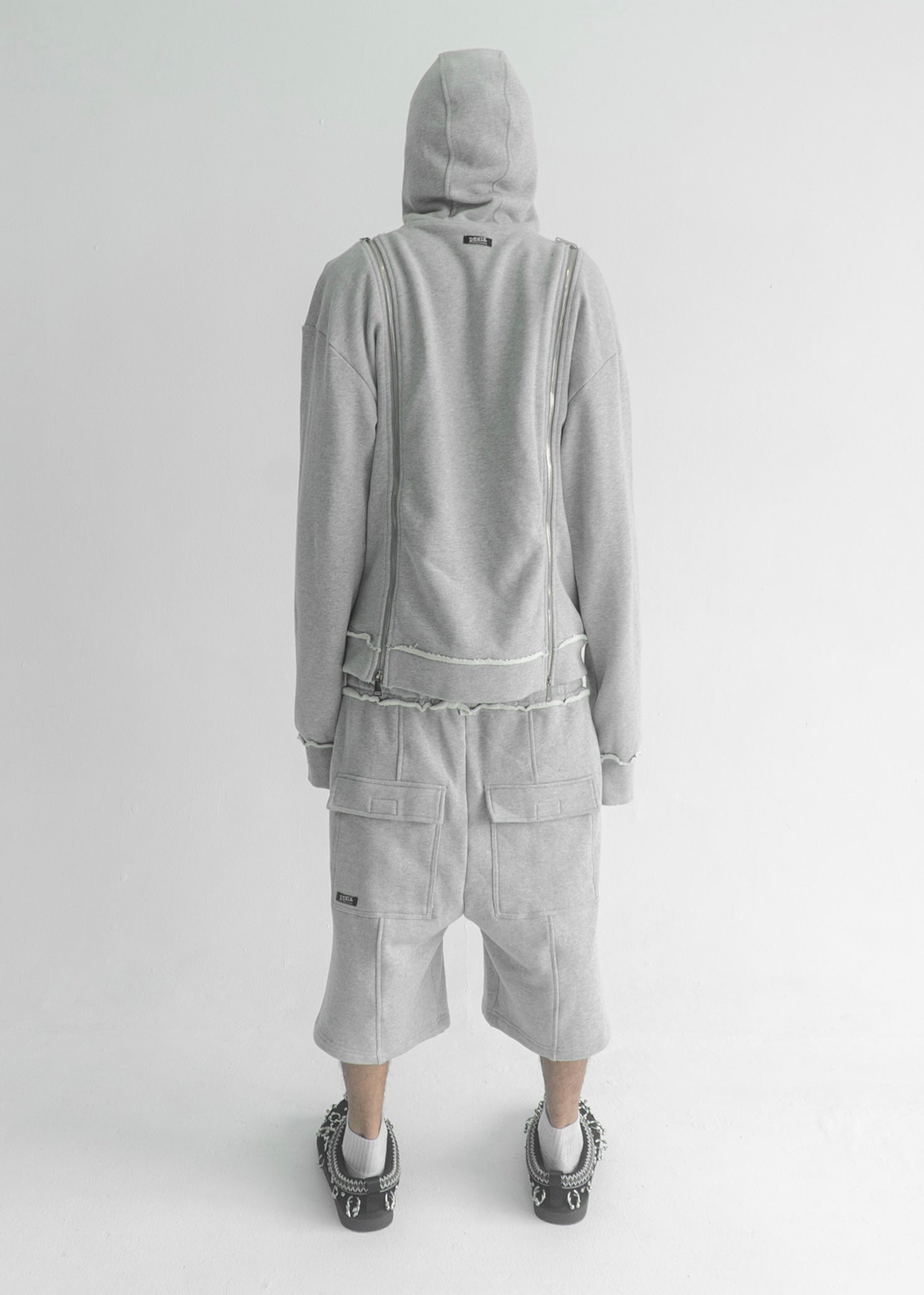 Demik - Grey 3x zip up hoodie V3