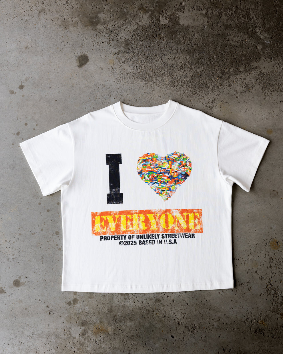 Unlikely - I heart everyone tee , white