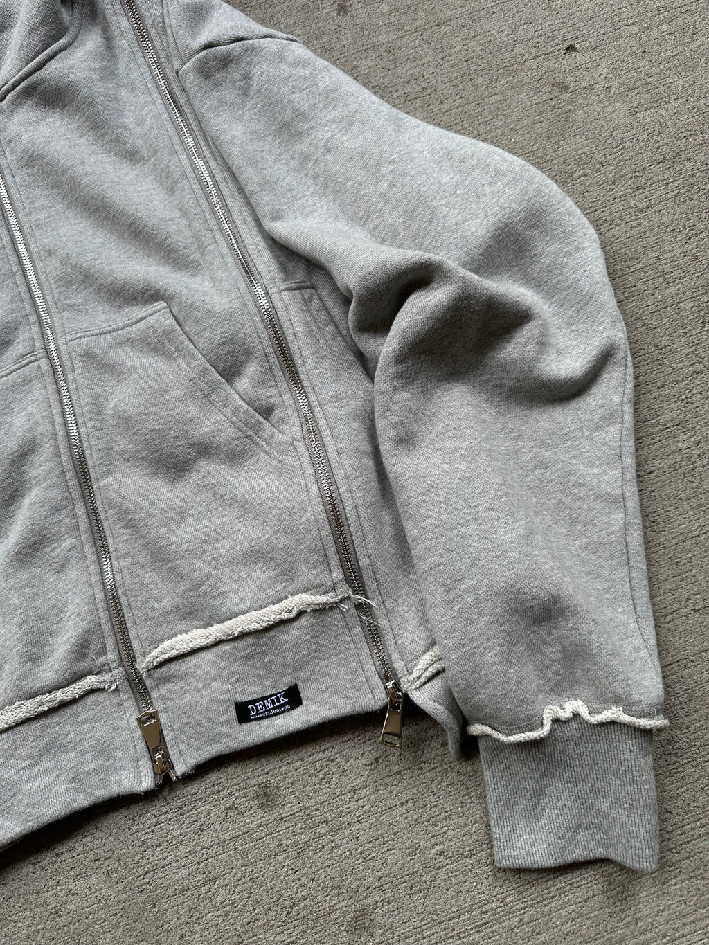 Demik - Grey 3x zip up hoodie V3