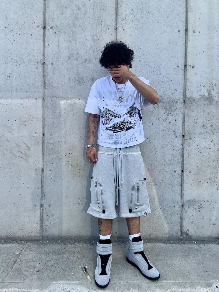 Demik - Grey zip plus shorts