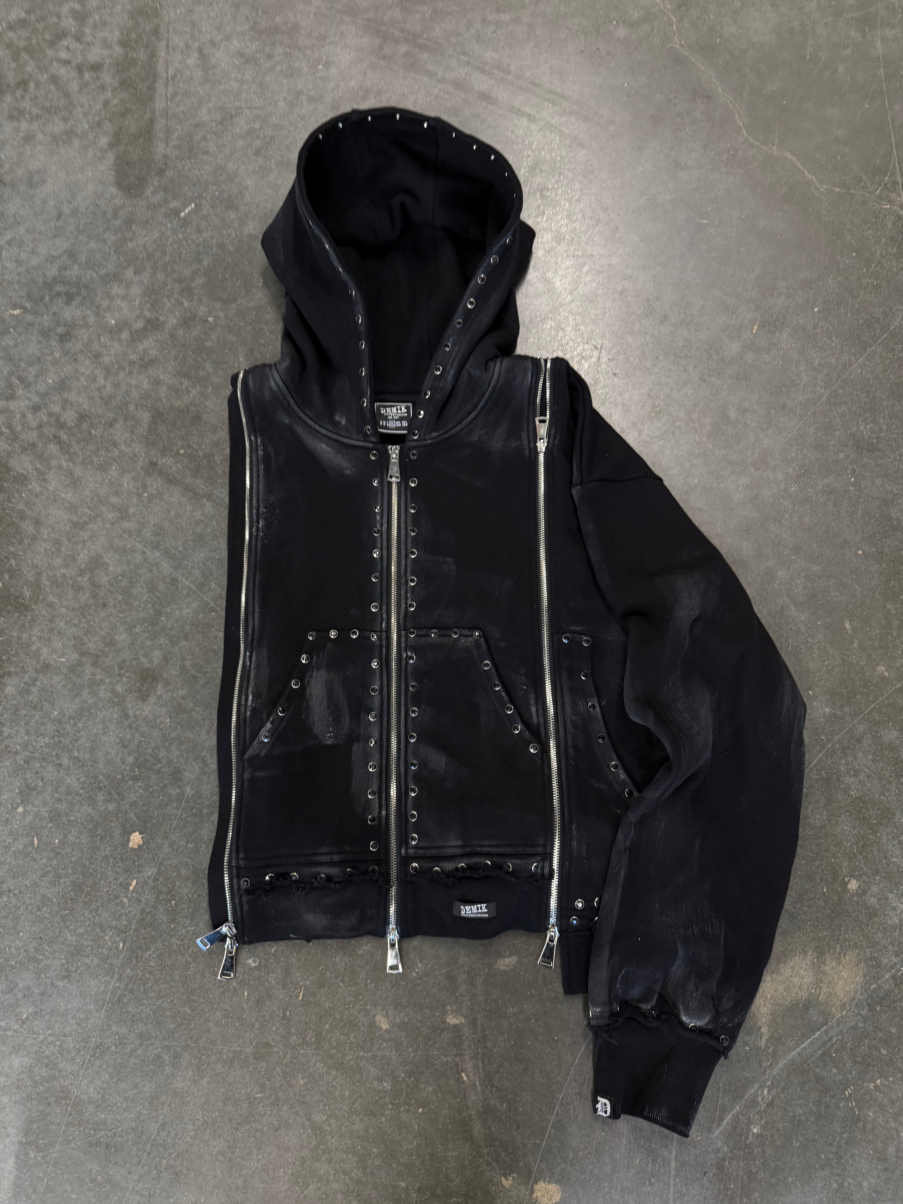 Demik - Black diamond 3x zip up hoodie