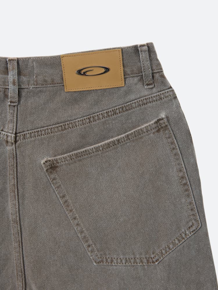 Fragile - Brown-Dyed Baggy Denim