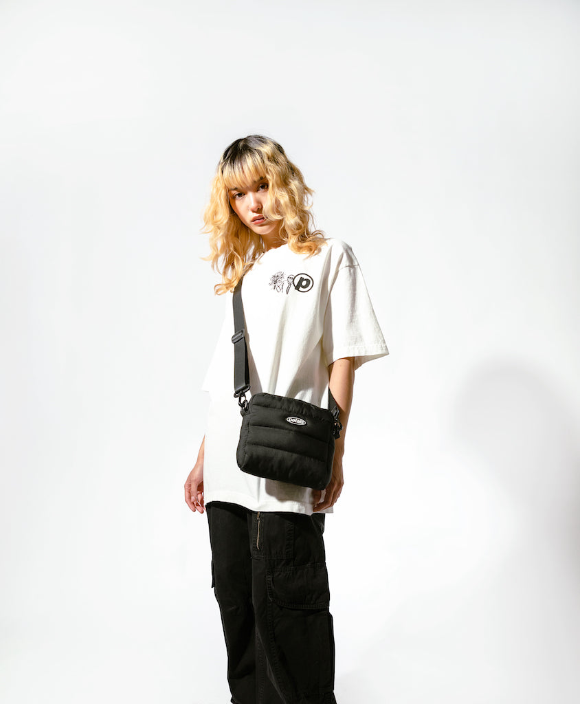 Petals and Peacocks ; Puffer shoulder bag
