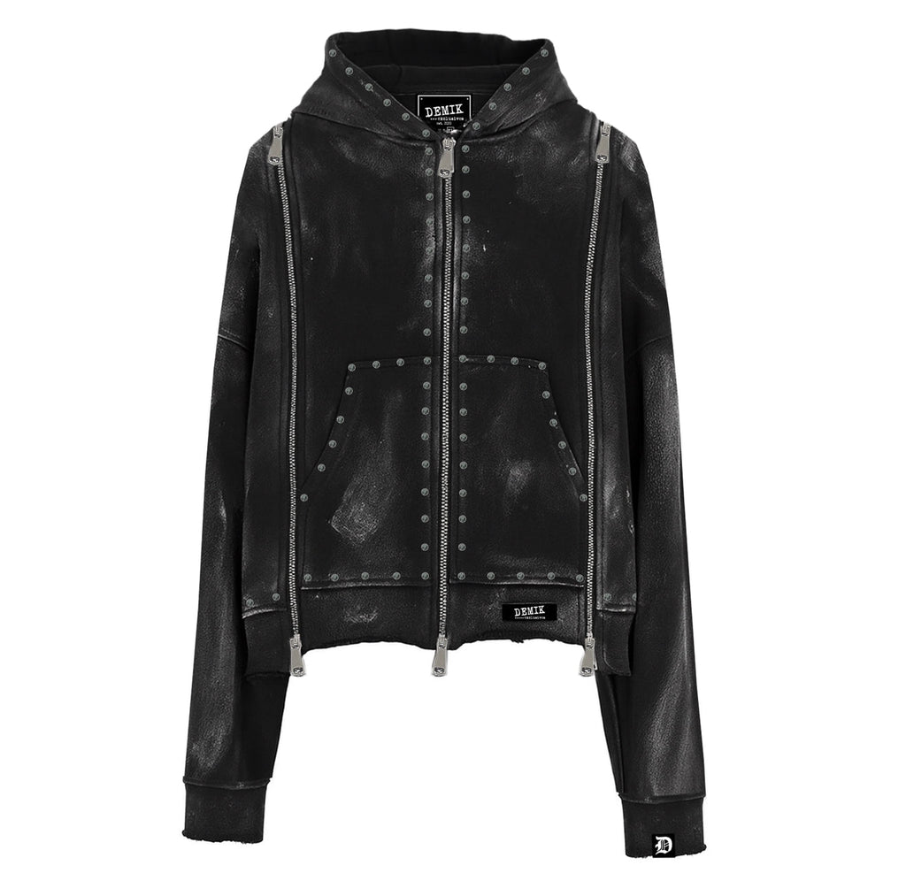 Demik - Black diamond 3x zip up hoodie