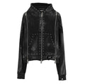 Demik - Black diamond 3x zip up hoodie