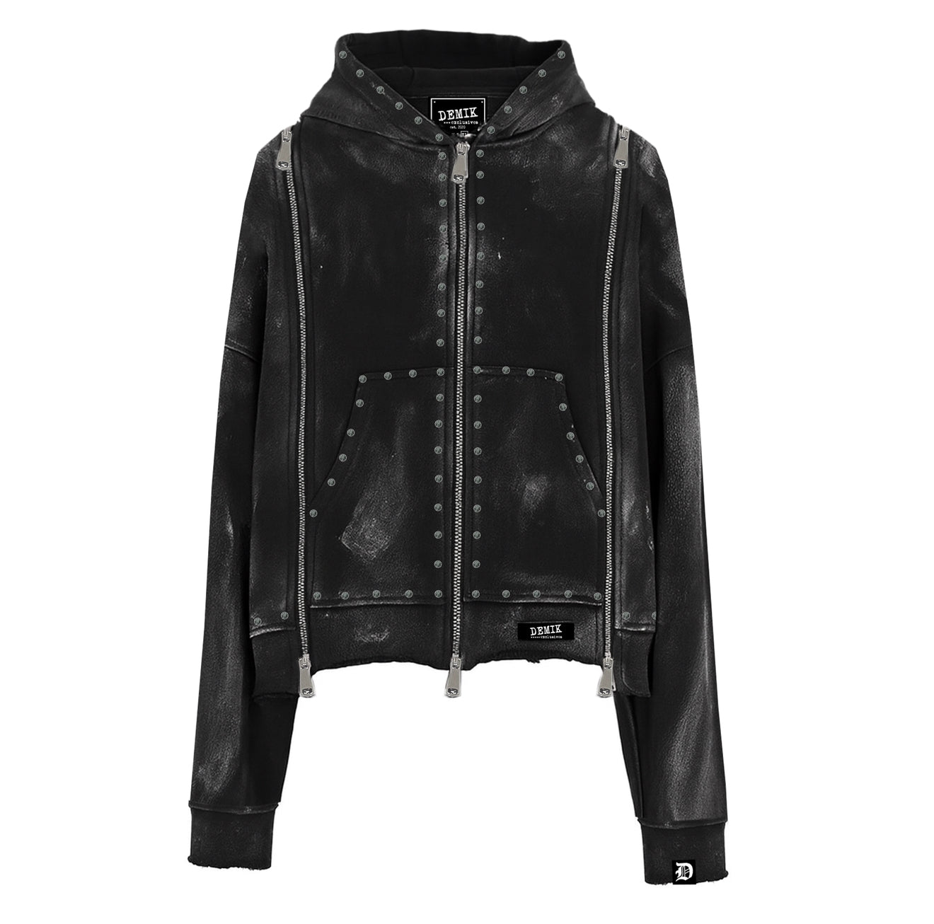 Demik - Black diamond 3x zip up hoodie